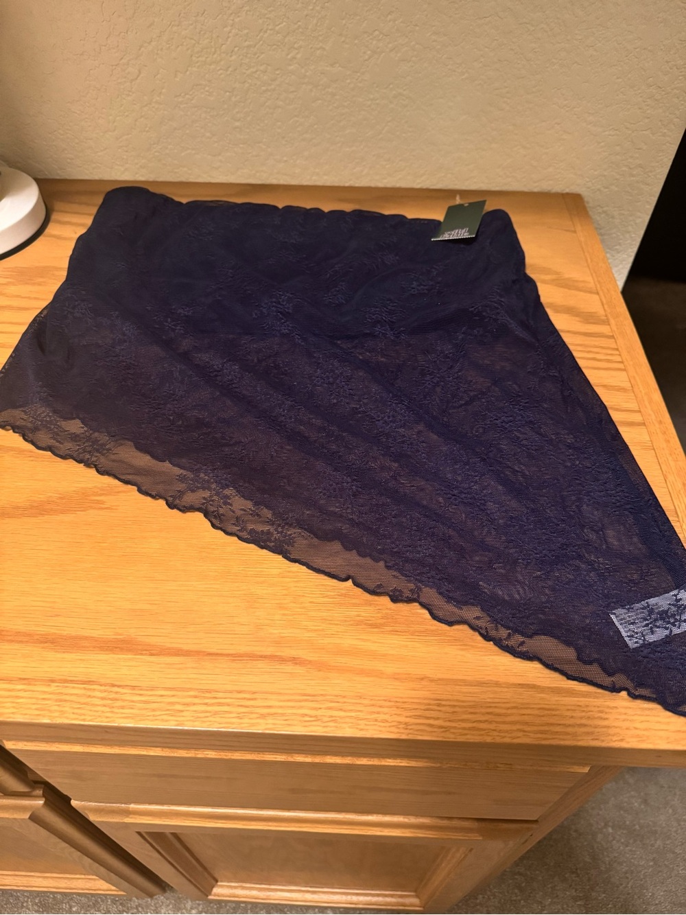 Navy Lace tube top